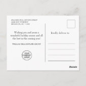 パインツリーエレガントクリスマス会社の挨拶 ポストカード (裏面)