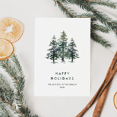 パインツリーエレガントクリスマス会社の挨拶 ポストカード
