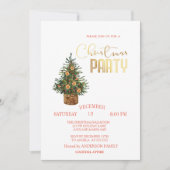 パインツリーオレンジクリスマスパーティー 招待状 (正面)