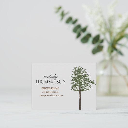 パインツリーカスタム  名刺 (スタンド正面)