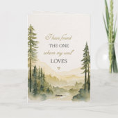 パインツリークリスチャン結婚バイブルの祝福 カード (裏面)