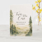 パインツリークリスチャン結婚バイブルの祝福 カード (黄色い花)