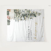 パインツリークリスマス結婚のバックドロップ タペストリー (正面(横))