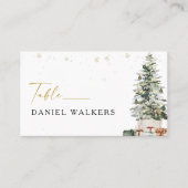 パインツリークリスマス結婚ズフラット プレイスカード (正面)