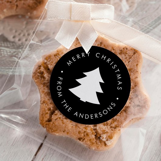 パインツリークリスマス ラウンドシール