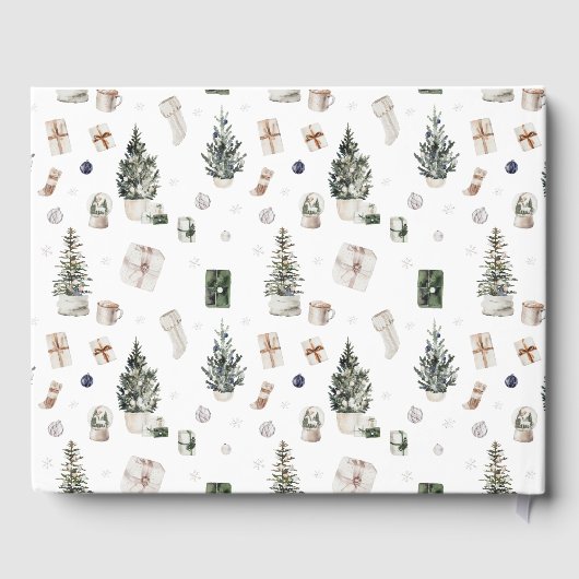 パインツリークリスマ結婚スズゲストブック ゲストブック (裏面)