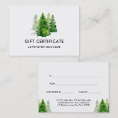 パインツリーグリーンウォーター色 | ギフト券 割引カード (正面/裏面)