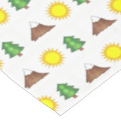 パインツリーサンマウンテンクライマーハイキングキャンプアウトドア テーブルクロス (アングル)