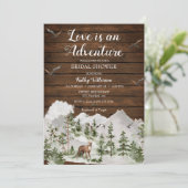 パインツリーザアドベンチャー開始ブライダルシャワー 招待状 (スタンド正面)