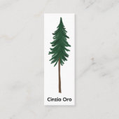 パインツリーシンプルミニマリストユニーク自然フォレスト スキニー名刺 (正面)