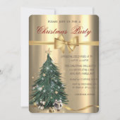 パインツリースターズボウクリスマスパーティー 招待状 (正面)