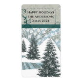 パインツリースノーグレーダマスク差出人住所 ラベル (正面)