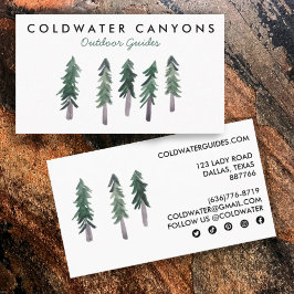 パインツリーズアウトドアシーキャンプハイクアドベンチャーボタニカル 名刺