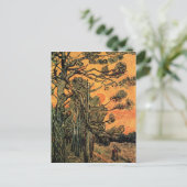 パインツリーズアットサンセットバイビンセント・ヴァンゴッホ ポストカード (スタンド正面)