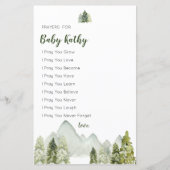 パインツリーズアドベンチャーベビーシャワー祈りの言葉用ベビー (正面)