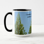 パインツリーズアンドスカイソロー引用文ウッズマグで歩く マグカップ (左)