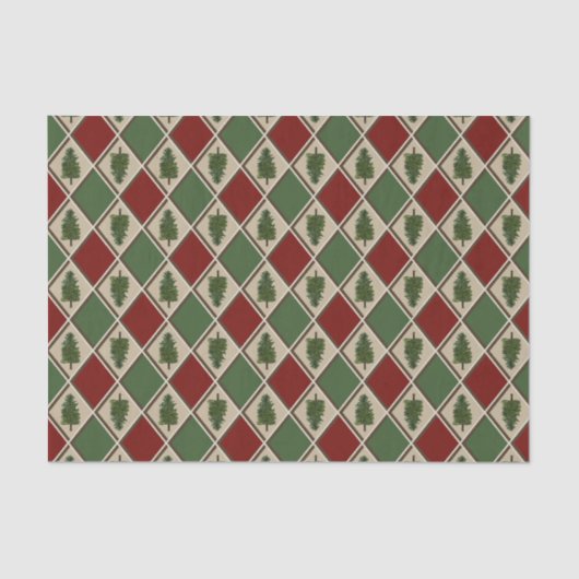 パインツリーズアンドハーレキンティッシュペーパー 薄葉紙 (正面)