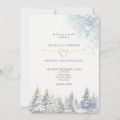 パインツリーズウィンターウェディング招待状 招待状 (正面)