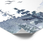 パインツリーズウィンターオネダーランド誕生日へようこそ ポスター (角)