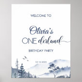 パインツリーズウィンターオネダーランド誕生日へようこそ ポスター (正面)