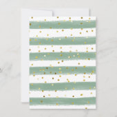 パインツリーズウィンターオンダーランドファースト誕生日 招待状 (裏面)