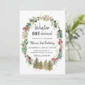 パインツリーズウィンターオンダーランド誕生日 招待状 (スタンド正面)