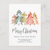 パインツリーズウォーターカラーニューホームホリデームービング 案内ポストカード (正面)