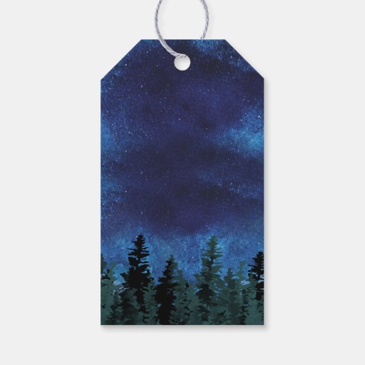 パインツリーズウォーター色素朴結婚式の引き出物ラベル ギフトタグ (裏面)