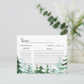  パインツリーズクリスマスブライダルシャワーレシピカード ポストカード (スタンド正面)