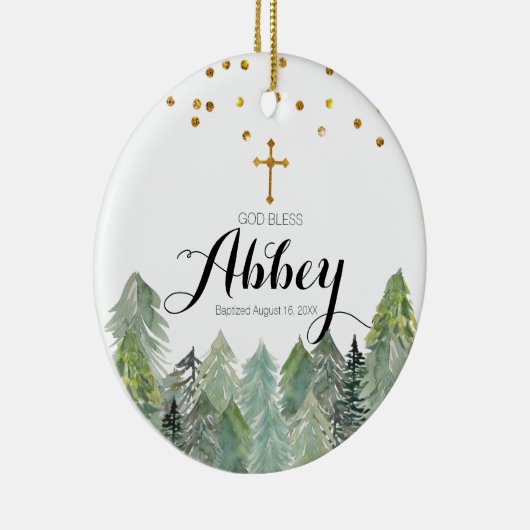 パインツリーズバプテスマオーナメント神恵みオーナメント セラミックオーナメント (右)