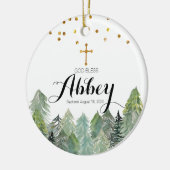 パインツリーズバプテスマオーナメント神恵みオーナメント セラミックオーナメント (左)