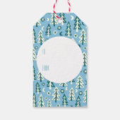 パインツリーズフォレストムーンスターズミニマルクリーンカスタム ギフトタグ (裏面)