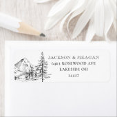 パインツリーズマウンテン結婚ズ差出人住所ラベル ラベル (インサイチュ)