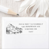 パインツリーズマウンテン結婚ズ差出人住所ラベル ラベル (インサイチュ)