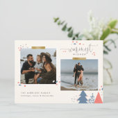 パインツリーズ金ゴールドテープが最も温かい願いの2枚の写真 シーズンカード (スタンド正面)