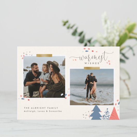 パインツリーズ金ゴールドテープが最も温かい願いの2枚の写真 シーズンカード (スタンド正面)