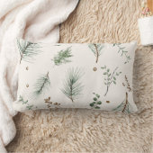 パインツリーノ素朴スウッズキャビン常緑樹 ランバークッション (ブランケット)