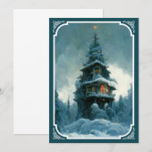 パインツリーハウス |クリスマスツリー 招待状 (正面/裏面)