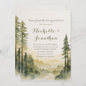 パインツリーフォレストアート聖書聖書聖書聖書聖書聖書通結婚語 招待状 (正面/裏面)