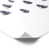 パインツリーフォレストイラストレーションアート ポスター (角)