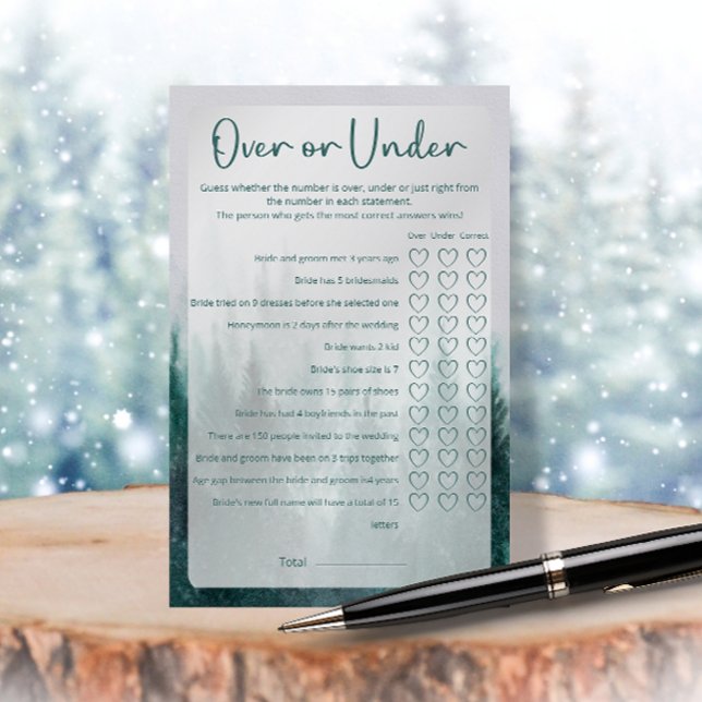 パインツリーフォレストオーバーブライダルシャワーゲーム (クリエイターアップロード済み)