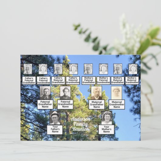 パインツリーフォレストフォト3ジェネレーションファミリー懇親会 招待状 (スタンド正面)