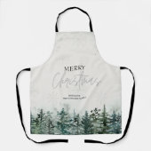 パインツリーフォレストホリデーエプロン エプロン (正面)