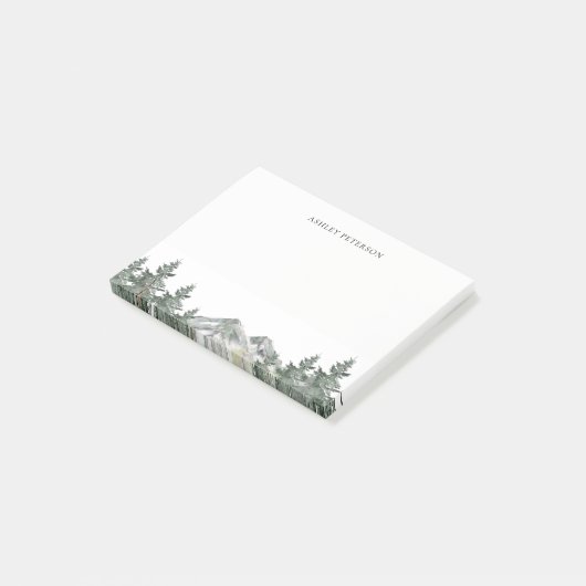 パインツリーフォレストマウンテンパーソナライズされた ポストイット (アングル)