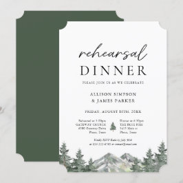 パインツリーフォレストマウンテンリハーサルディナー 招待状