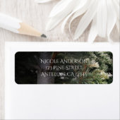 パインツリーフォレスト素朴ウッズ結婚式招待状 ラベル (インサイチュ)