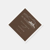 パインツリーフォレ素朴スト山結婚ズ スタンダードカクテルナプキン (角)