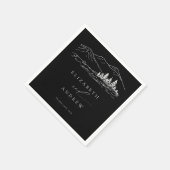 パインツリーフォレ素朴スト山結婚ズ スタンダードカクテルナプキン (角)