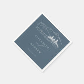 パインツリーフォレ素朴スト山結婚ズ スタンダードカクテルナプキン (角)