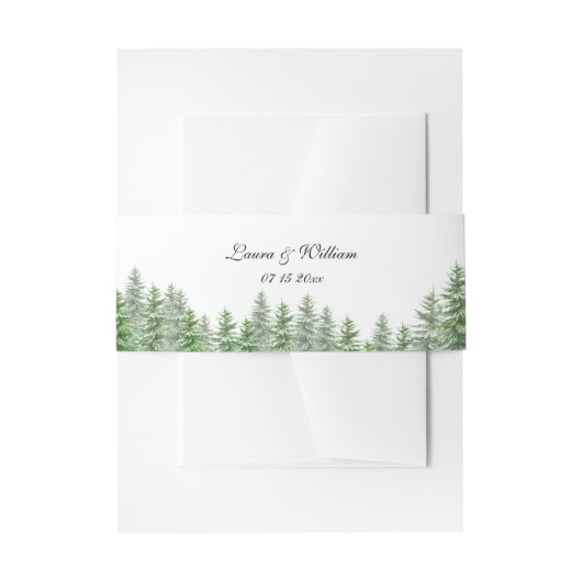 パインツリーフォレ結婚スト 招待状ベリーバンド (正面例)